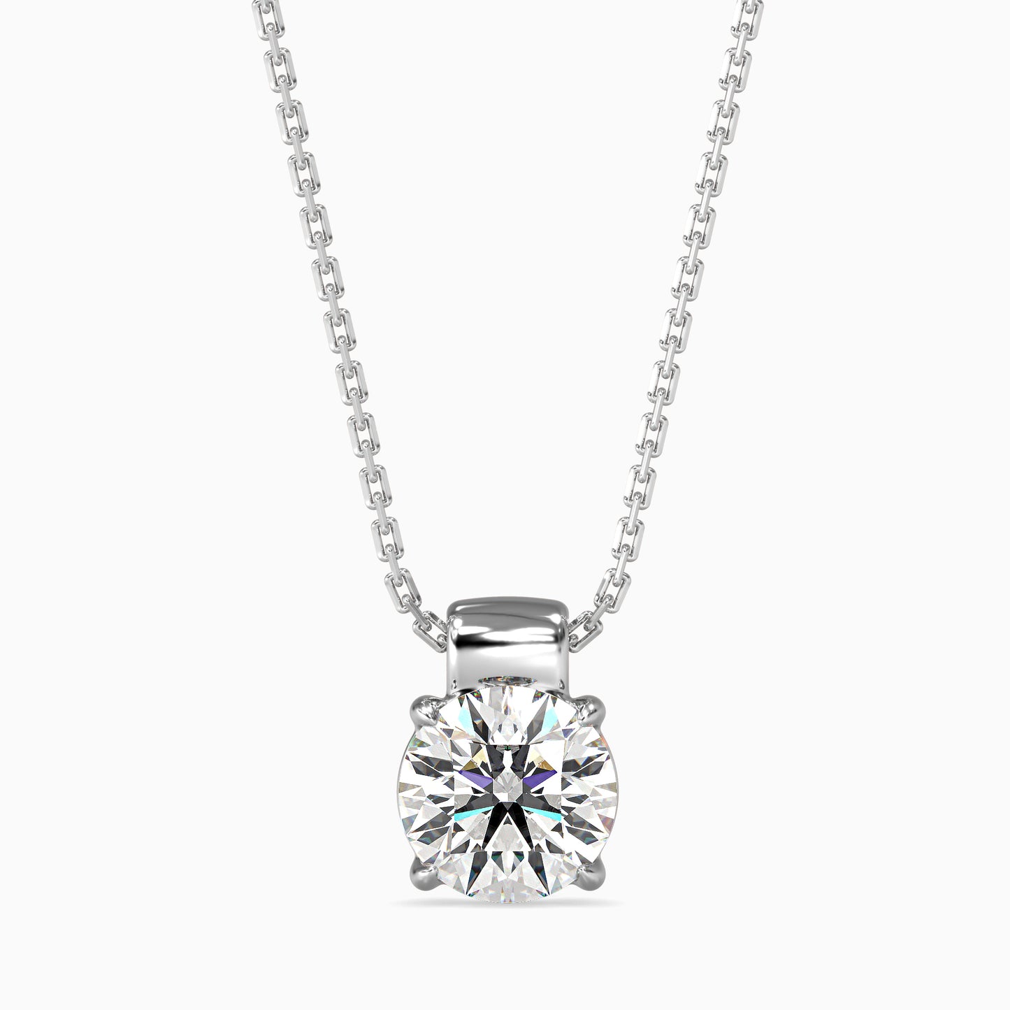 1CT Solitarie Round Pendant without chain
