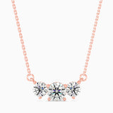 Three Stone Solitarie Pendant Without Chain