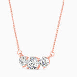 Three Stone Solitarie Pendant Without Chain