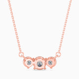 Three Stone Solitarie Pendant Without Chain