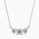 Three Stone Solitarie Pendant Without Chain