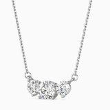 Three Stone Solitarie Pendant Without Chain