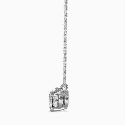 Three Stone Solitarie Pendant Without Chain