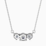 Three Stone Solitarie Pendant Without Chain