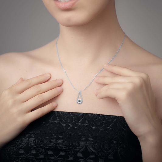1CT Solitarie Round Pendant without chain