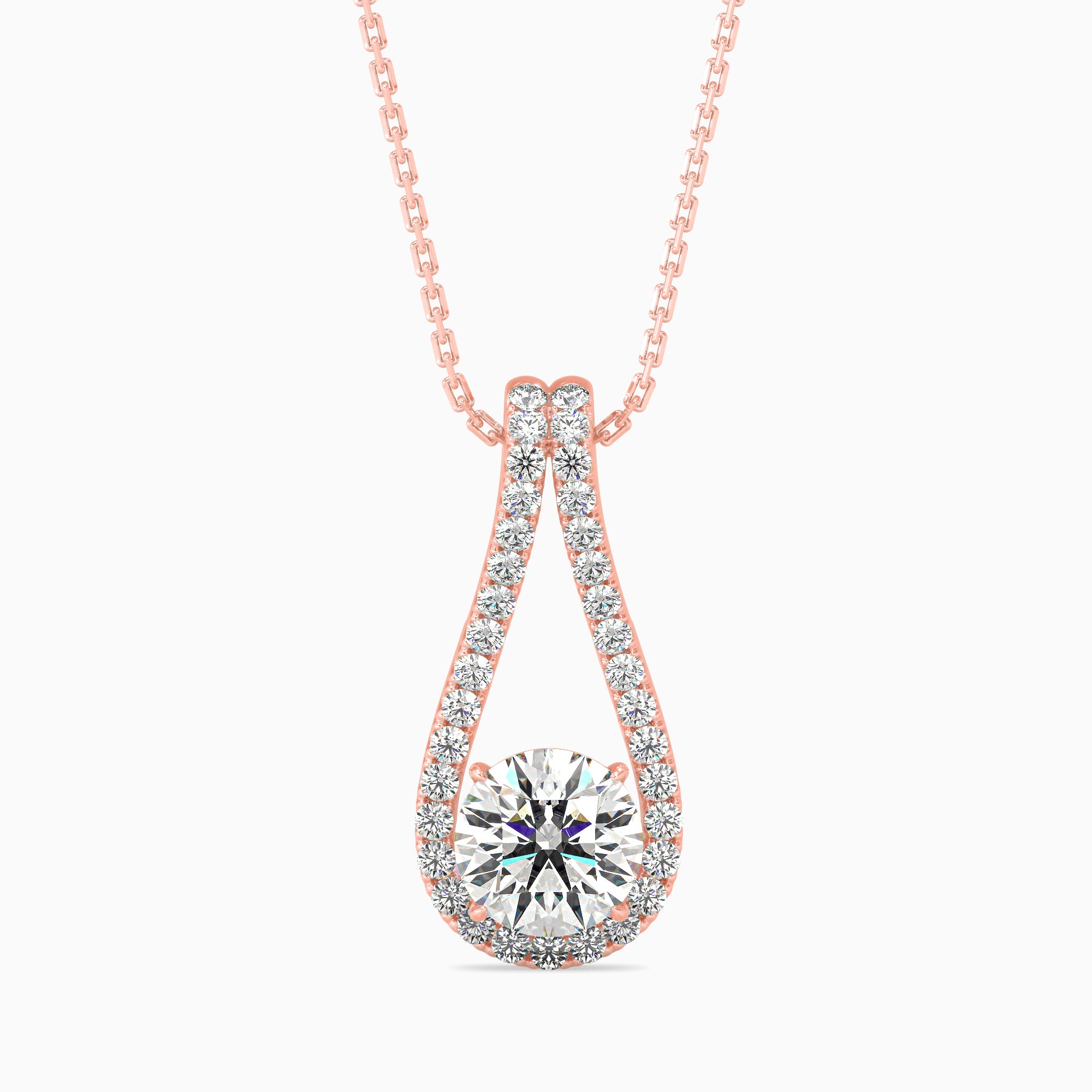 1CT Solitarie Round Pendant without chain