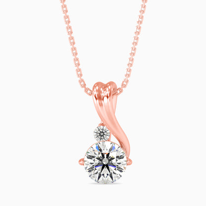 1CT Solitarie Round Pendant without chain