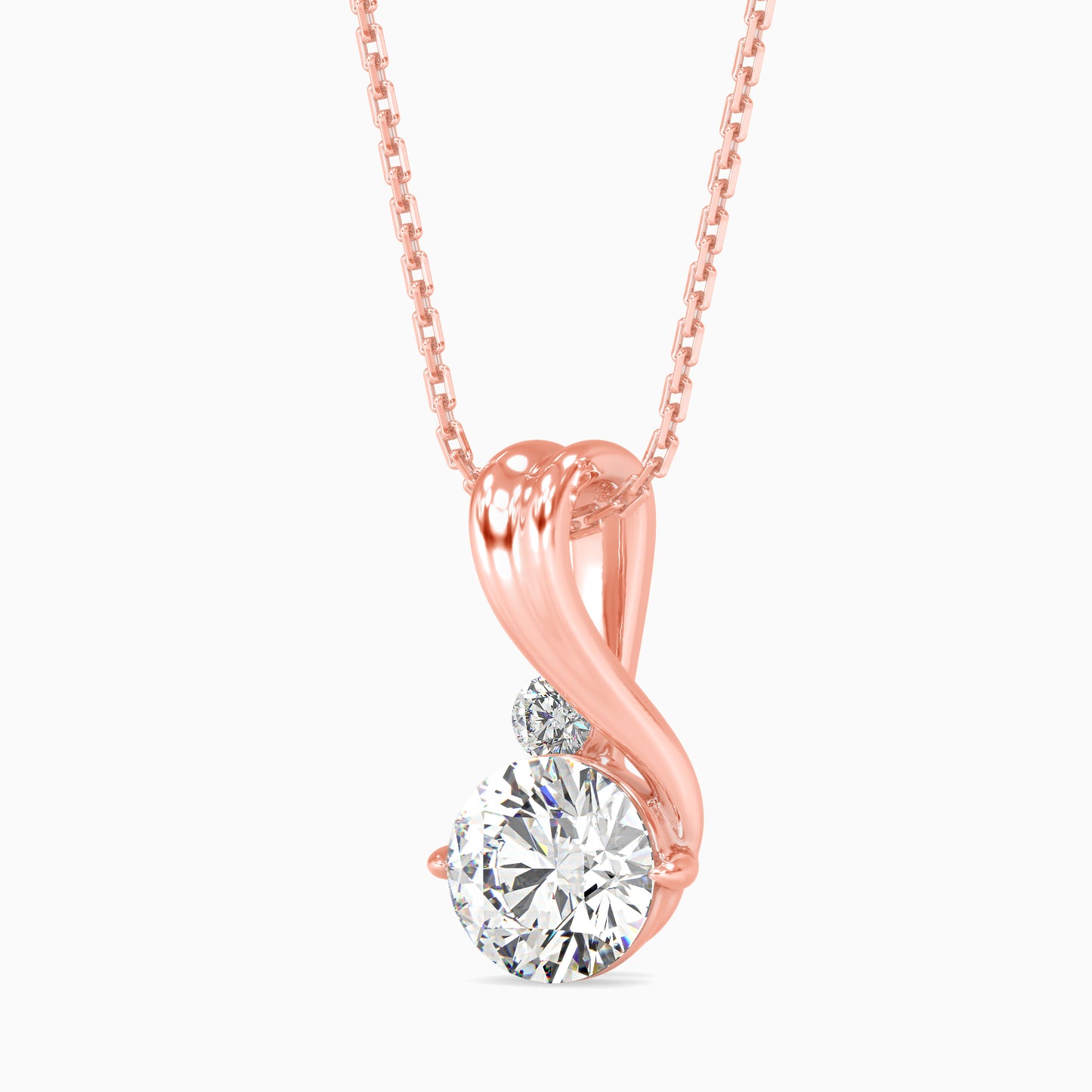 1CT Solitarie Round Pendant without chain