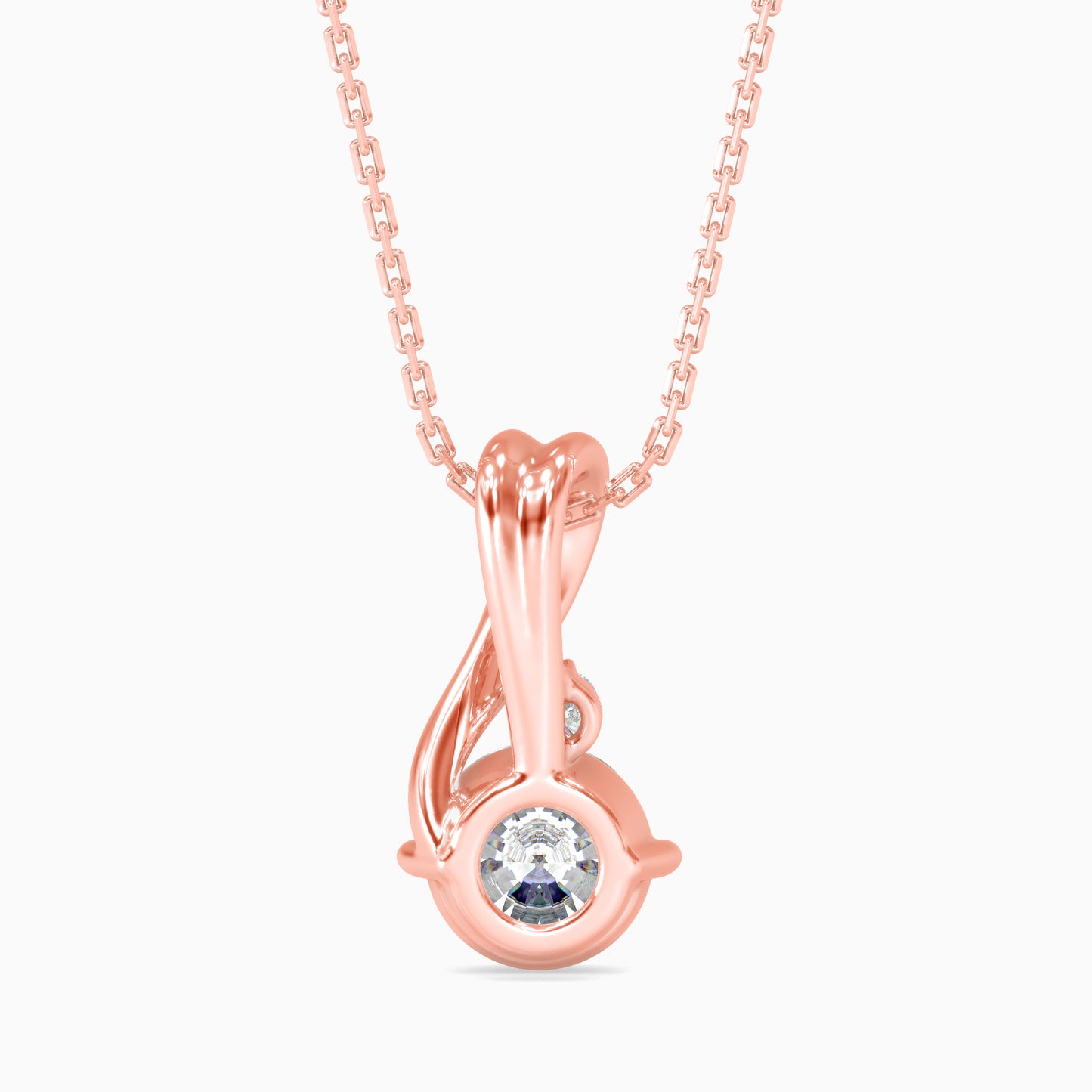 1CT Solitarie Round Pendant without chain