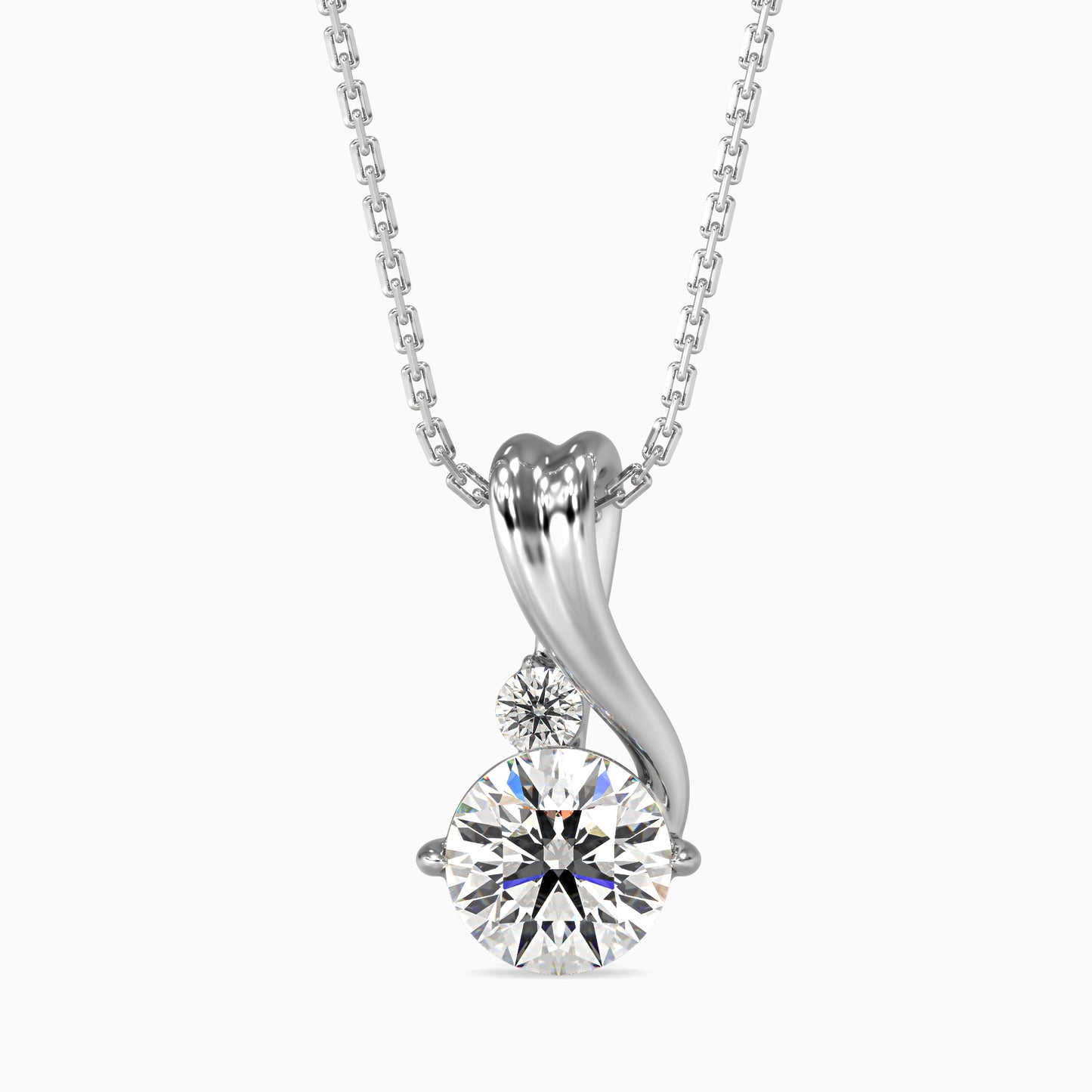 1CT Solitarie Round Pendant without chain