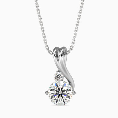 1CT Solitarie Round Pendant without chain