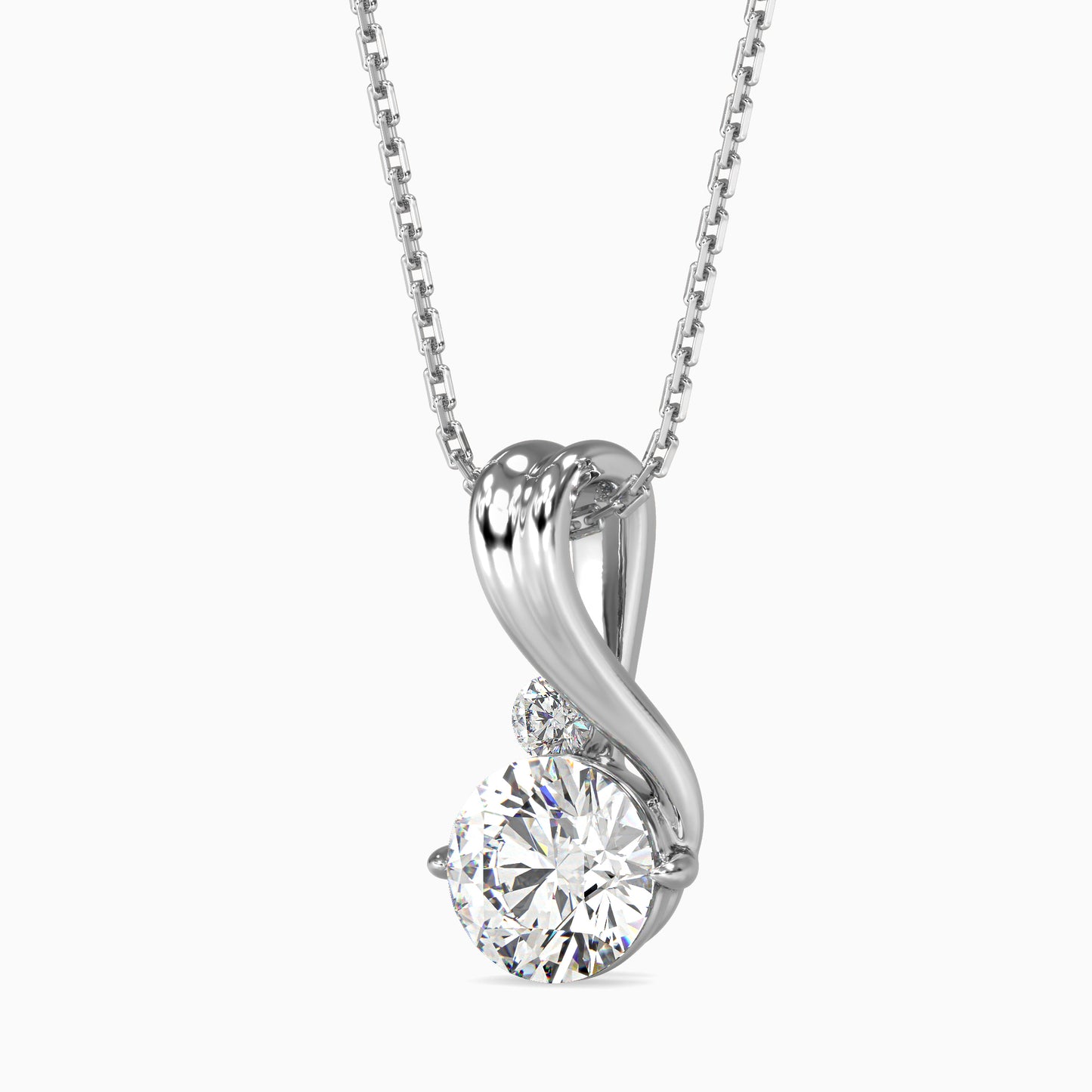 1CT Solitarie Round Pendant without chain