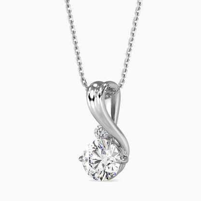 1CT Solitarie Round Pendant without chain