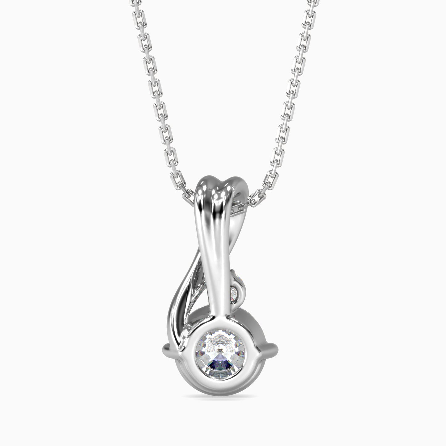 1CT Solitarie Round Pendant without chain