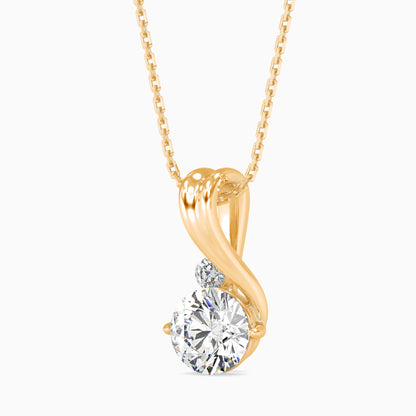 1CT Solitarie Round Pendant without chain