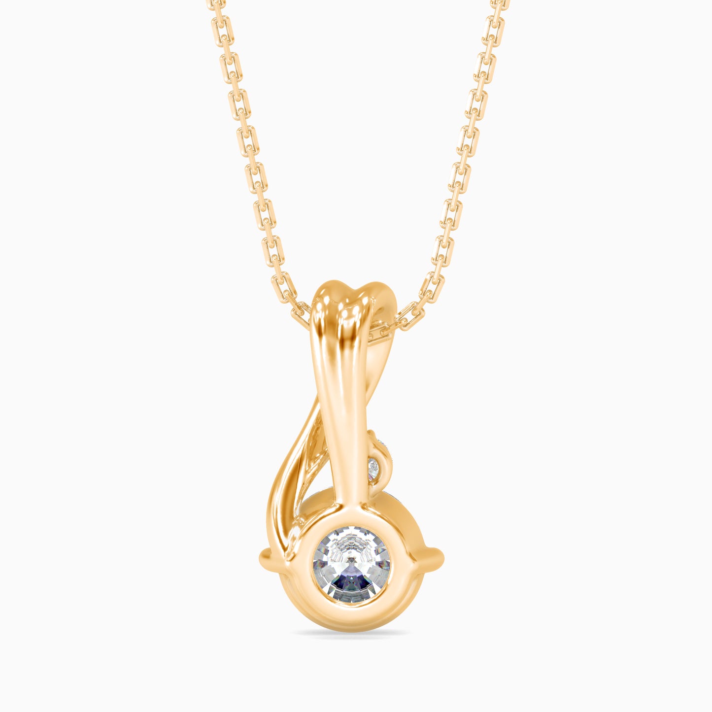 1CT Solitarie Round Pendant without chain