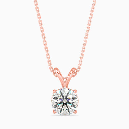 1CT Solitarie Round v Pendant without chain