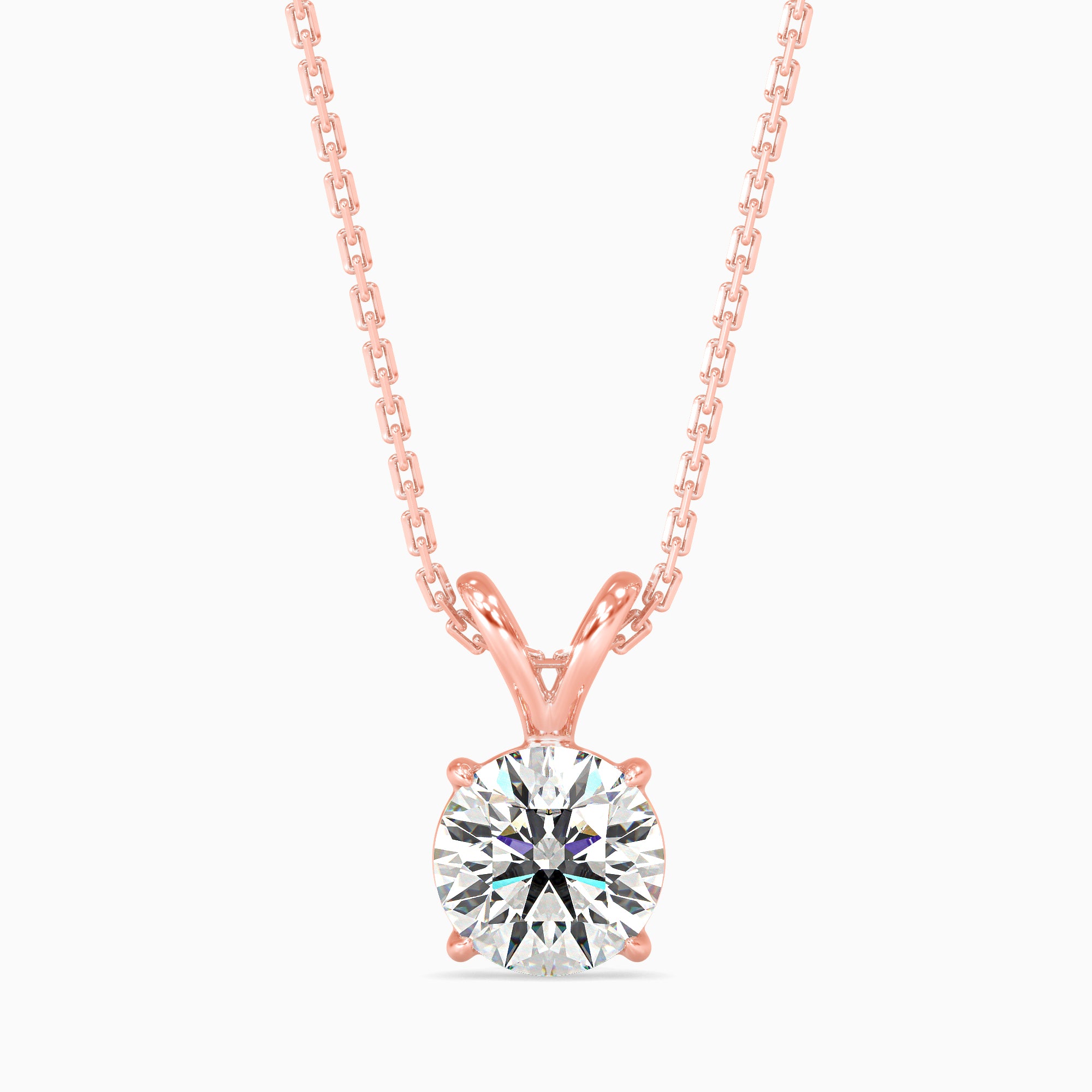 1.5 CT Solitarie Round v Pendant without chain