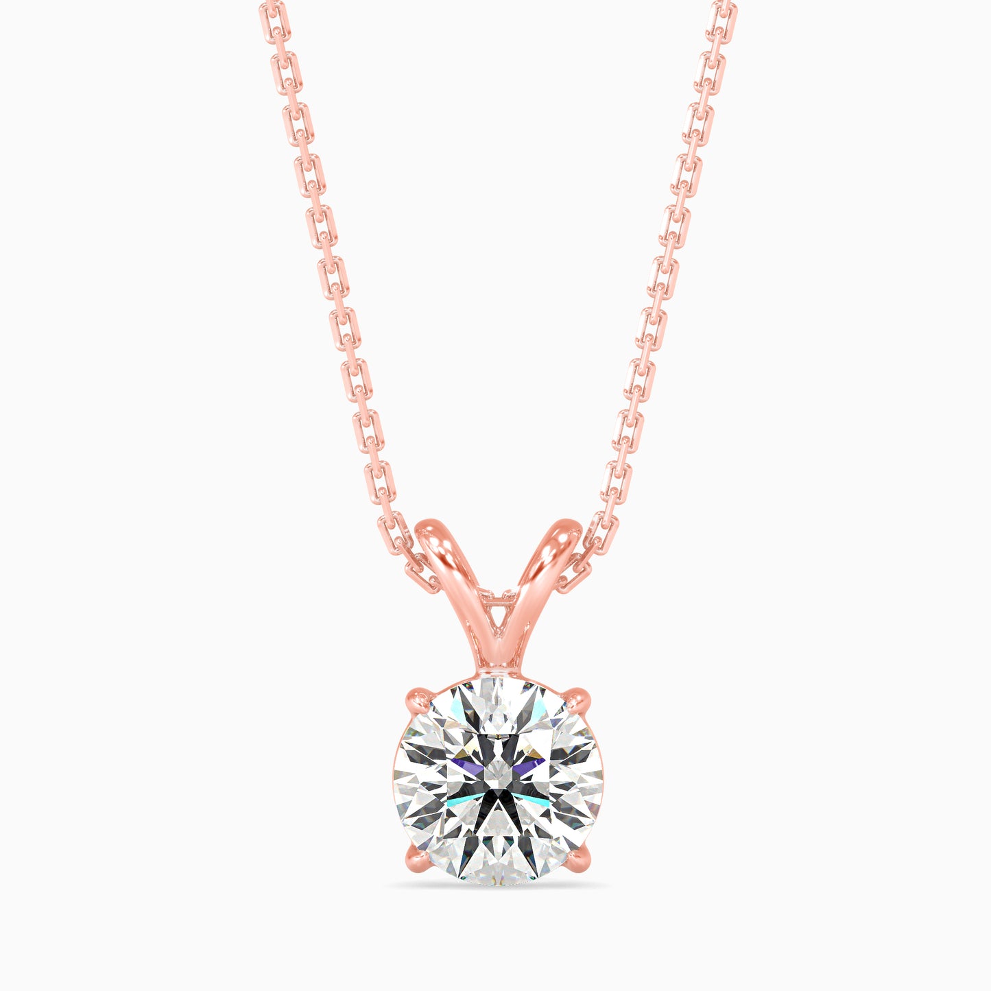1.5 CT Solitarie Round v Pendant without chain