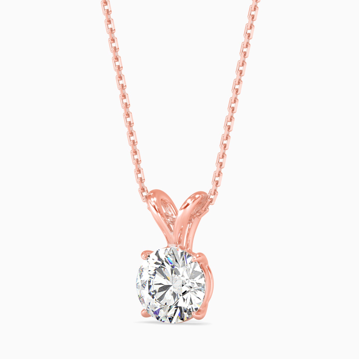 1CT Solitarie Round v Pendant without chain