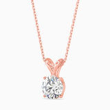 1.5 CT Solitarie Round v Pendant without chain