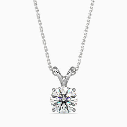1.5 CT Solitarie Round v Pendant without chain
