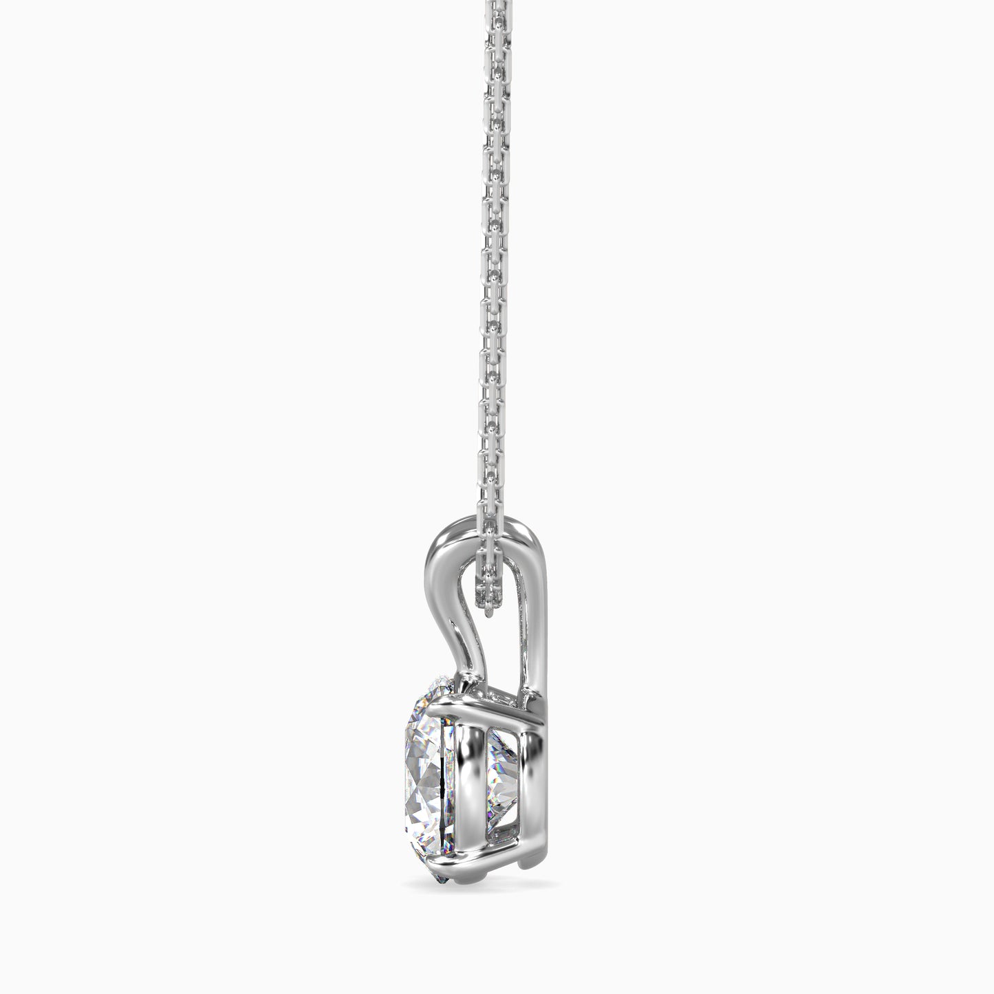 1.5 CT Solitarie Round v Pendant without chain