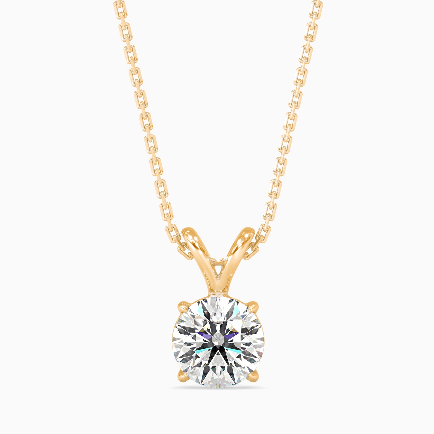 1.5 CT Solitarie Round v Pendant without chain