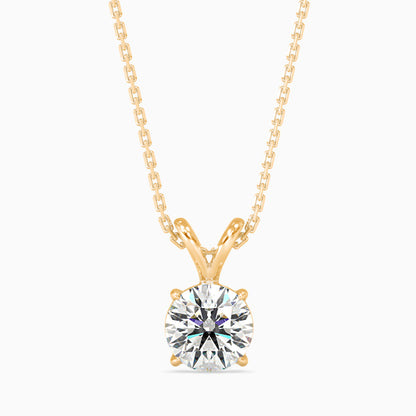 1.5 CT Solitarie Round v Pendant without chain
