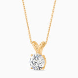 1.5 CT Solitarie Round v Pendant without chain