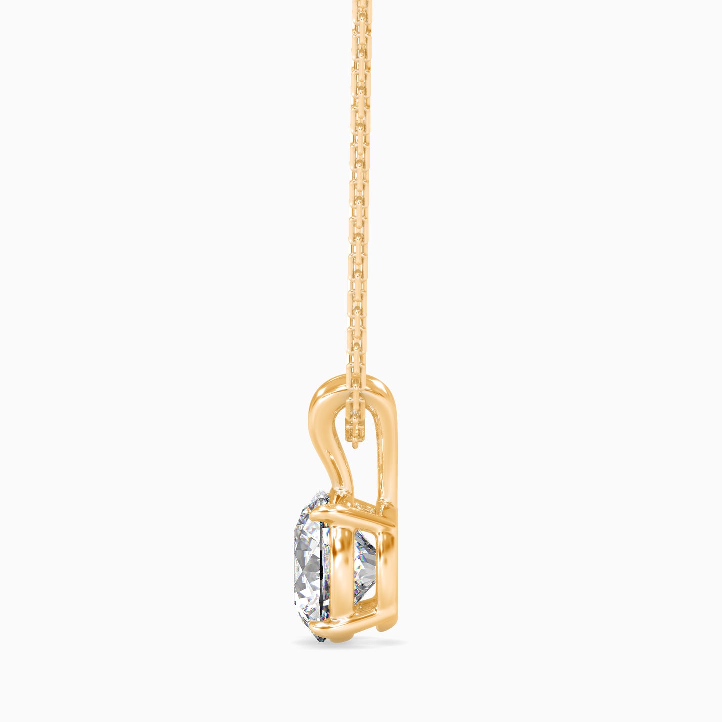 1.5 CT Solitarie Round v Pendant without chain