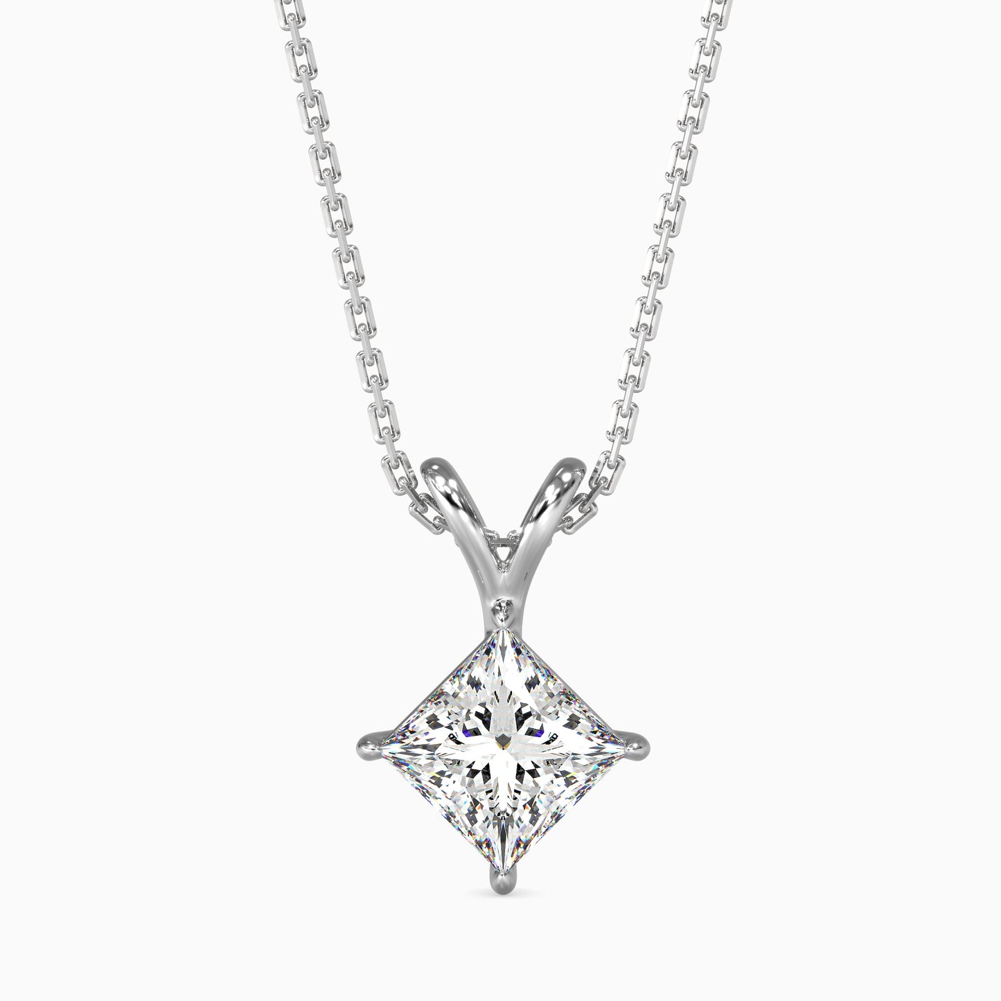 1.5 CT POINTERS Solitarie Princess Pendant without chain