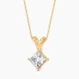 1.5 CT POINTERS Solitarie Princess Pendant without chain