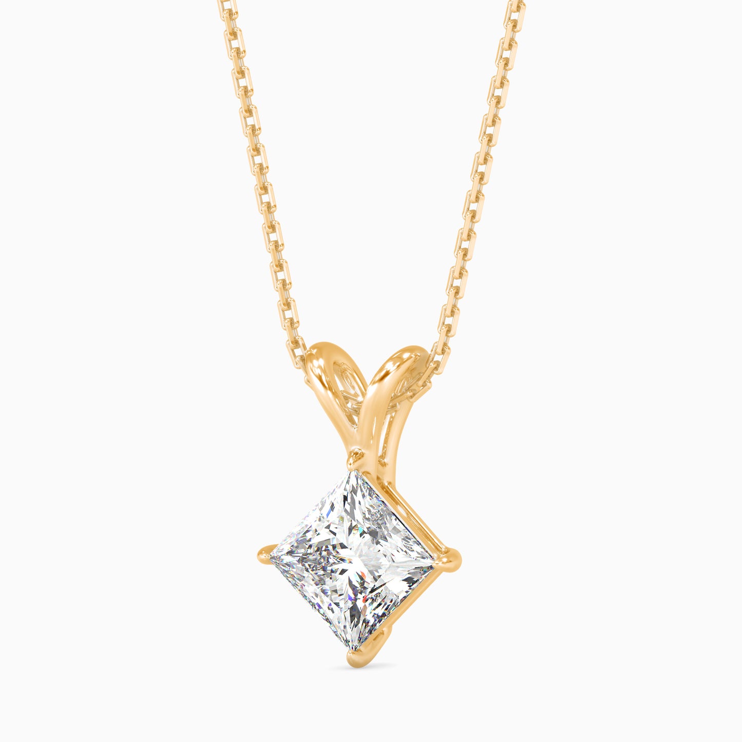 1.5 CT POINTERS Solitarie Princess Pendant without chain