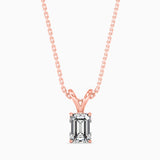1CT Solitaire Emerald V Pendant without chain