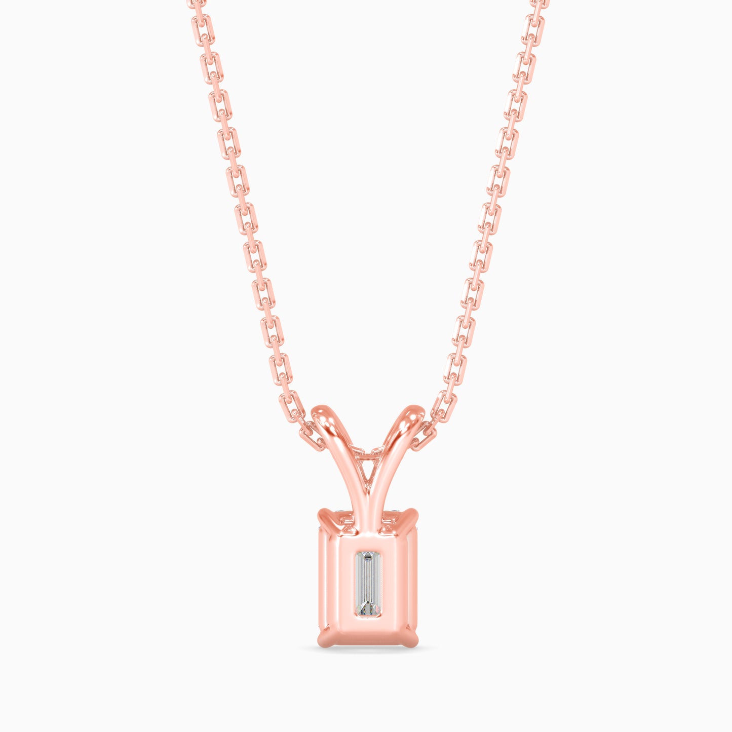 1CT Solitaire Emerald V Pendant without chain