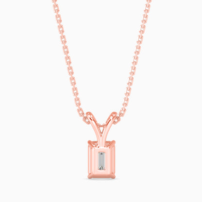 1CT Solitaire Emerald V Pendant without chain