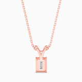 1.5 CT Solitaire Emerald V Pendant without chain