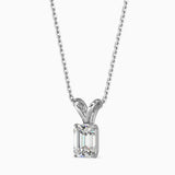 1.5 CT Solitaire Emerald V Pendant without chain