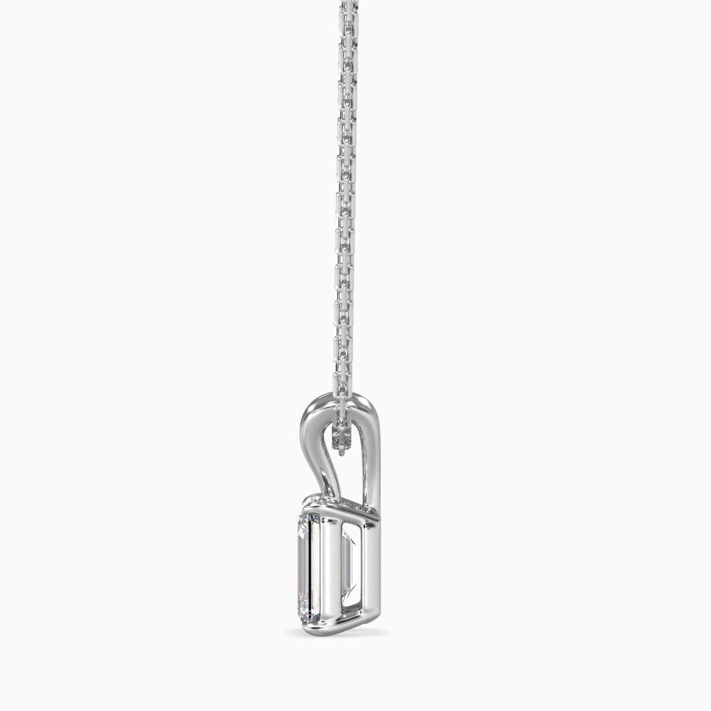 1CT Solitaire Emerald V Pendant without chain