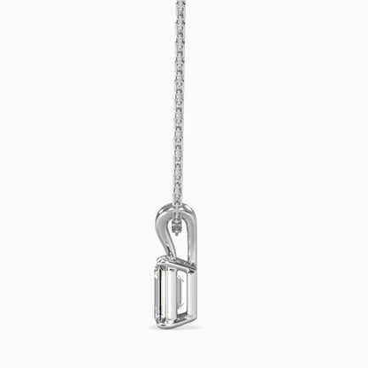 1CT Solitaire Emerald V Pendant without chain