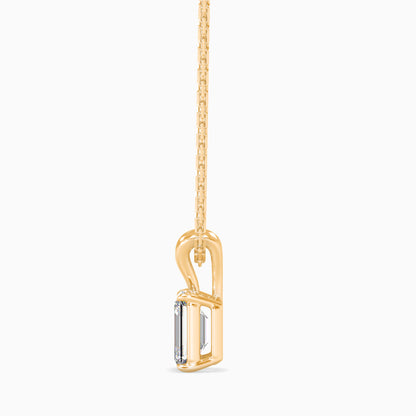 1.5 CT Solitaire Emerald V Pendant without chain