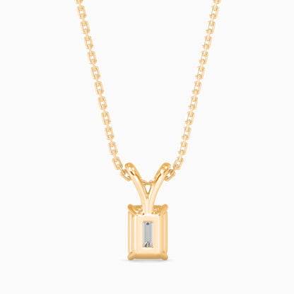 1CT Solitaire Emerald V Pendant without chain