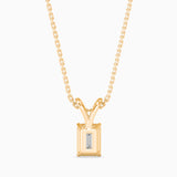 1.5 CT Solitaire Emerald V Pendant without chain