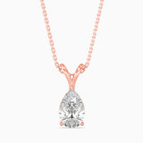 1CT POINTERS Solitarie Pear Pendant without chain
