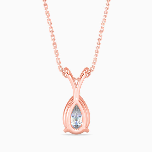 1CT POINTERS Solitarie Pear Pendant without chain