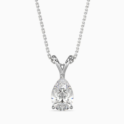 1CT POINTERS Solitarie Pear Pendant without chain