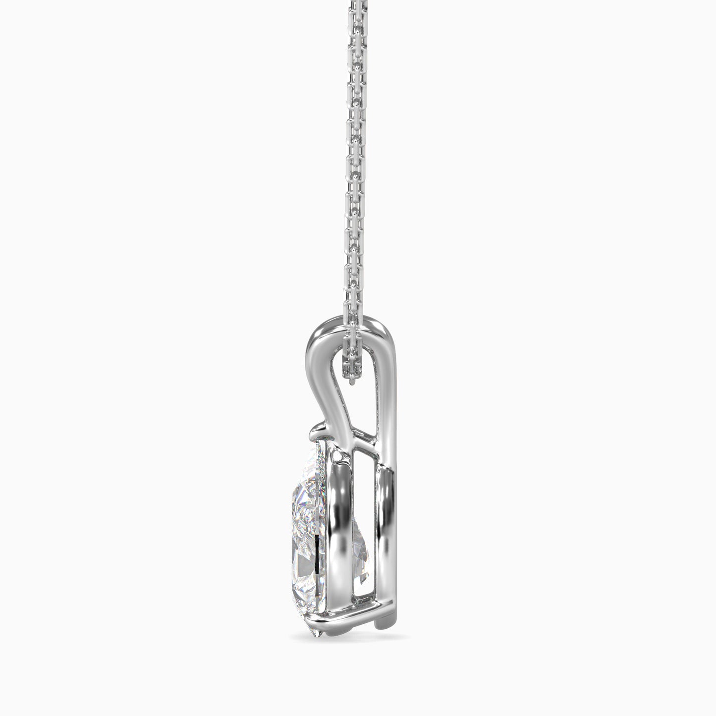 1CT POINTERS Solitarie Pear Pendant without chain