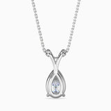 1CT POINTERS Solitarie Pear Pendant without chain