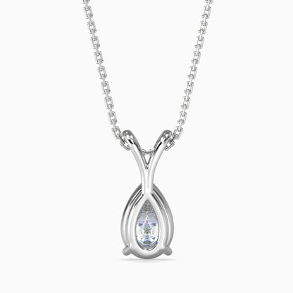 1CT POINTERS Solitarie Pear Pendant without chain